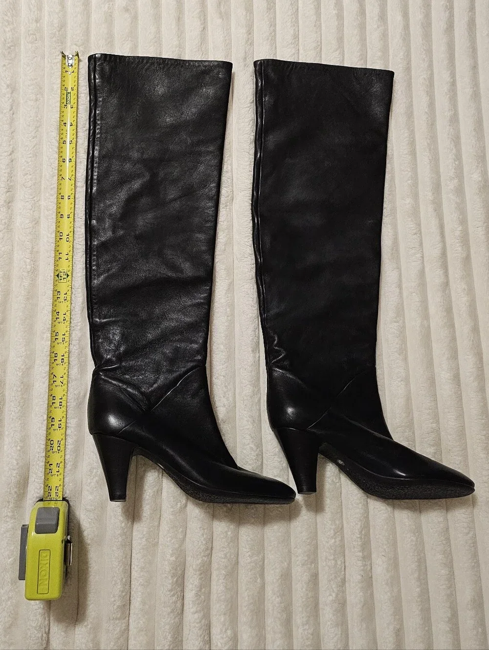 Vicini Giuseppe Zanotti Design Black Tall Genuine Leather Boots Size 37